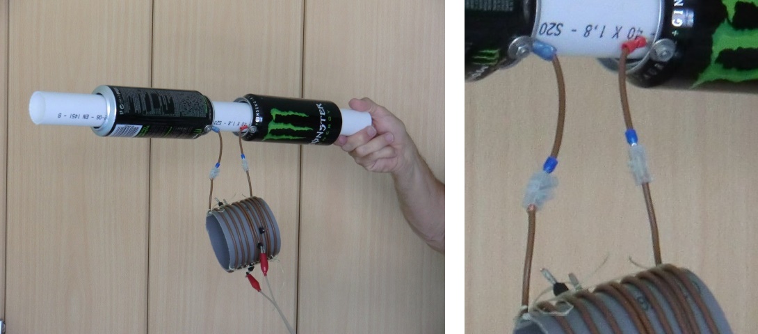 Cylinder dipole with Monster Energy Drink cans